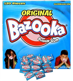Bazooka Bubble Gum Original 120 Pieces With Comic