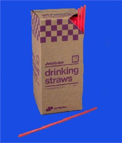 Bar Stir Straws 7 3/4" Red Unwrapped