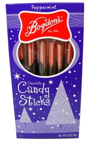 Bogdon's Chocolate Dipped Peppermint Sticks (Tree Box)