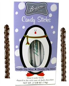 Bogdon's Double Chocolate Dipped Mint Sticks  Penguin Box