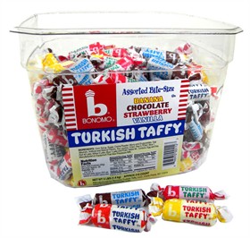Bonomo Turkish Taffy Bite Size Assorted Flavors 216ct