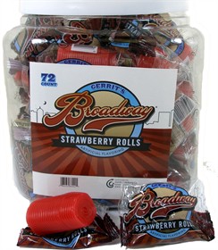 Broadway Licorice Rolls Strawberry 72ct 