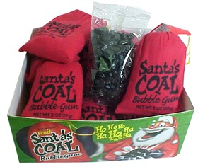 Bubble Gum Candy Coal  12ct Christmas Candy