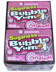 Bubble Yum Sugarless Gum Original Bubble Gum Flavor 12ct