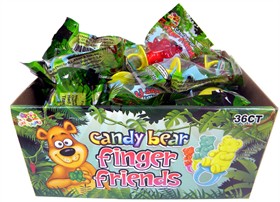 Candy Bear Finger Rings 36 Count