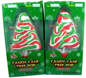 Candy Cane Christmas Tree Lollipops 12ct