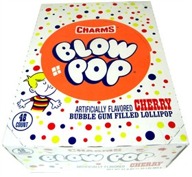 Charms Blow Pop Lollipops - Cherry 48 Count