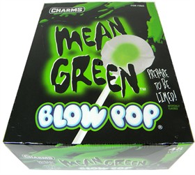 Charms Blow Pop Lollipops - Mean Green 48 Count