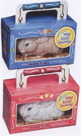 Chocolate Bunny Pets Pink or Blue Cage 3.5oz