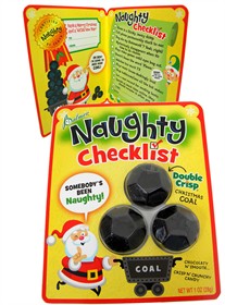 Chocolate Candy Coal With Naughty Checklist