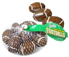 Chocolate Peanut Butter Footballs  3.40oz  Mesh Bag