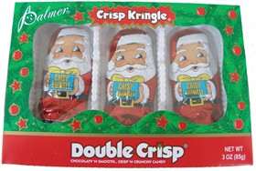 Chocolate Santa's Crisp Kringle 3pk Double Crisp