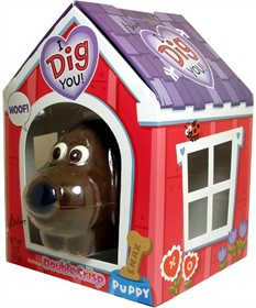 Hollow Chocolate Dog 4oz in Doghouse