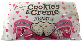 Cookies & Cream Chocolate Hearts 4oz