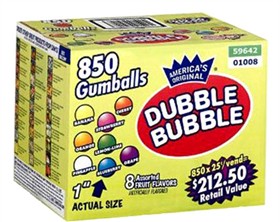 DUBBLE BUBBLE GUMBALLS 850CT