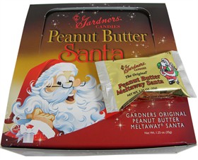 Gardners Peanut Butter Meltaway Santa's 24ct