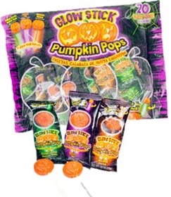 Glow Stick Pumpkin Lollipops 20ct