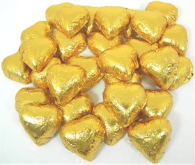 Gold Chocolate Hearts 2lb
