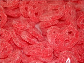 Jelly Gummy Pretzels Raspberry 2.2lb Bag