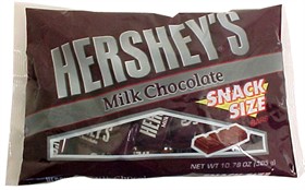Hershey's Milk Chocolate Snack Size Candy Bars 10.78oz Bag (21ct)