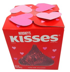Hershey's Big  Chocolate Kiss 7oz Red or Pink