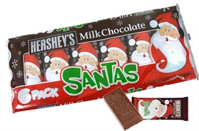 Hershey's Milk Chocolate Santa's 6pk