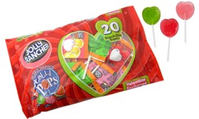 Jolly Rancher Heart Shaped Valentine's Lollipops 20ct
