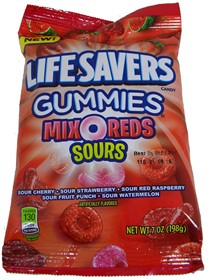 Life Savers Gummie Red Sour 7oz Bag