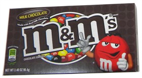M&M's Plain 3.4oz Theater Size Box