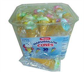 Marpo Marshmallow Ice Cream Cones 30ct Tub