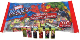 Marvel Hero's Candy Sticks 101ct Bag