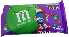 M&M Dark Chocolate Plain Holiday  12.60oz Bag