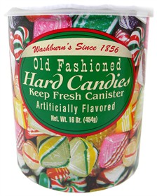 Old Fashioned HARD Candy 16oz Can Washburn's (green)