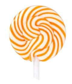Orange & White Petite Squiggly Lollipops 48 Count (Orange)