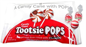 Candy Cane Tootsie Pop Lollipops 16ct