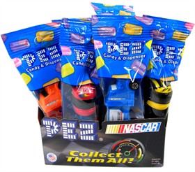 PEZ Candy With Dispenser 12ct - Nascar
