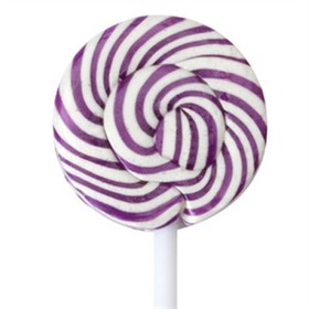 Purple & White Petite Squiggly Lollipops 48 Count (Grape)