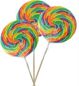 Rainbow Whirly Lollipop Jumbo Size