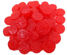 Cherry Gummy Ju Ju Coins 7lb Bulk