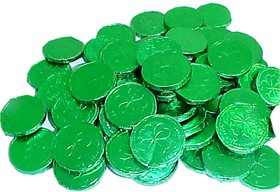 Shamrock Bubble Gum Coins 100ct