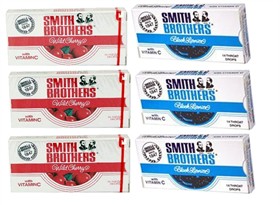 Smith Brothers Cough Drops 20ct Cherry or Black Licorice