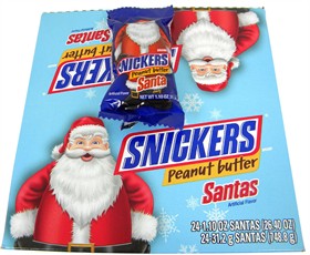 Snickers Peanut Butter Santas 24 Count