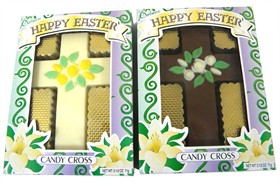 Solid Chocolate Cross 2.5oz  Milk or White Chocolate