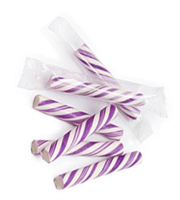 Sticklettes - Purple & White Petite Candy Sticks- 250 Count (Grape)