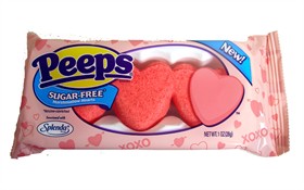 Sugar Free Marshmallow Peep Hearts 3ct