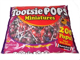 Tootsie Pop Miniature Lollipops 200 Count Bag
