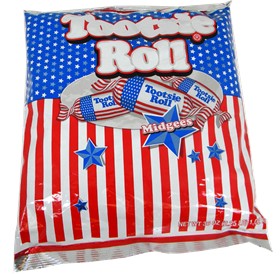Tootsie Roll  Midgies Red; White & Blue 2lb Bag (156 pieces)