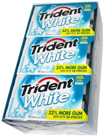 Trident White Sugarless Gum 9 Count - Wintergreen