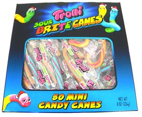 Trolli Sour Brite Mini Candy Canes 50 Count