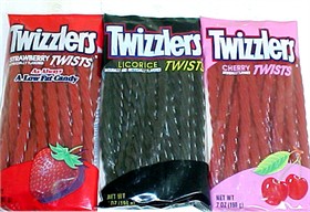 Twizzler Strawberry; Cherry or Black Licorice  7oz Peg Bag